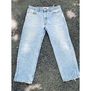 VINTAGE Levis 550 Jeans Mens 38x30 Relaxed Fit Tapered Leg Cotton Distressed